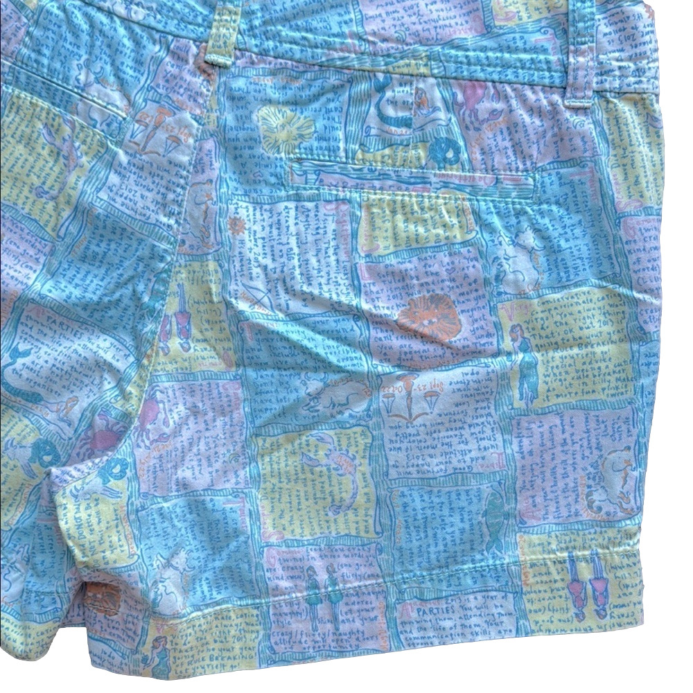 Lilly Pulitzer Pastel Astrology Print Cotton Callahan Shorts Size 2 Vibrant Chic - Picture 8 of 17